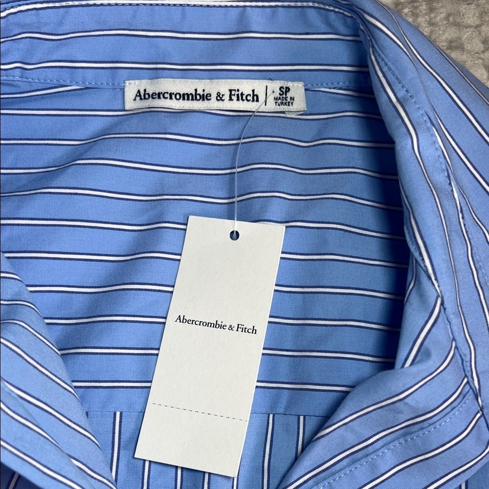 Abercrombie & Fitch women’s Light Blue Striped mini dress size SP - Picture 4 of 9